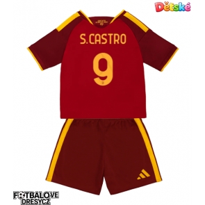 AS Roma Santiago Castro #9 Dětské Domácí dres komplet 2026-27 Krátký Rukáv (+ trenýrky)